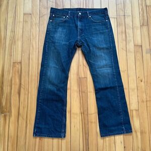 Levis 527 Slim Bootcut Jeans Mens 36x30 Dark Wash Blue Denim 05527-0246